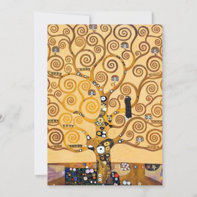 Tree Of Life Gustav Klimt Invitation (Front)