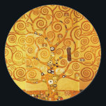 Tree of Life Gustav Klimt Nouveau Classic Round Sticker<br><div class="desc">The Tree of Life (1909)  is a beautiful painting by Vienna Secessionist painter Gustav Klimt. Known for painting with pure gold,  his art is vibrant and fun. The Tree of Life is a classic art nouveau painting.</div>