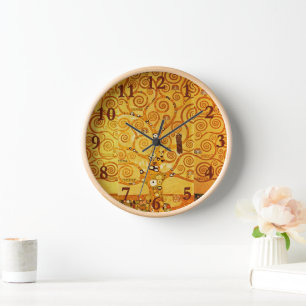 Tree of Life Gustav Klimt Nouveau Clock