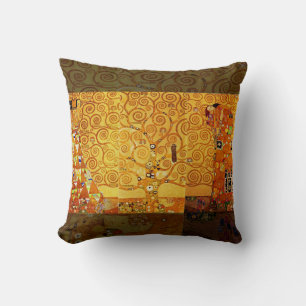 Tree of Life Gustav Klimt Nouveau Cushion