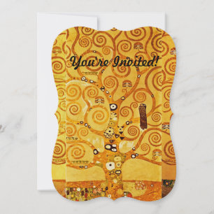 Tree of Life Gustav Klimt Nouveau Invitation
