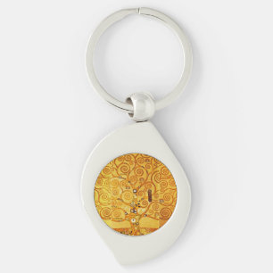 Tree of Life Gustav Klimt Nouveau Key Ring