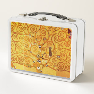 Tree of Life Gustav Klimt Nouveau Metal Lunch Box