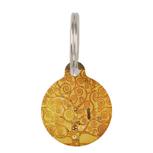 Tree of Life Gustav Klimt Nouveau Pet Tag