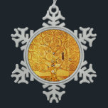 Tree of Life Gustav Klimt Nouveau Snowflake Pewter Christmas Ornament<br><div class="desc">The Tree of Life (1909)  is a beautiful painting by Vienna Secessionist painter Gustav Klimt. Known for painting with pure gold,  his art is vibrant and fun. The Tree of Life is a classic art nouveau painting.</div>