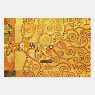 Tree of Life Gustav Klimt Nouveau Wrapping Paper Sheet