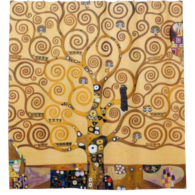 Tree Of Life Gustav Klimt Shower Curtain (Front)