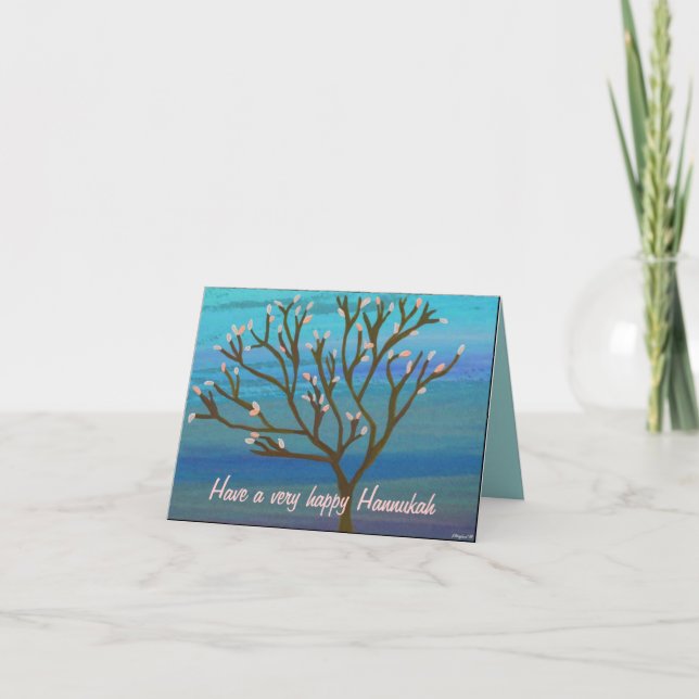 Tree of life Hannukah Card (Front)