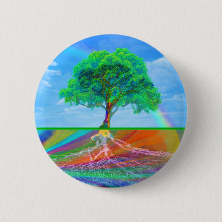 Tree of Life Happiness 6 Cm Round Badge
