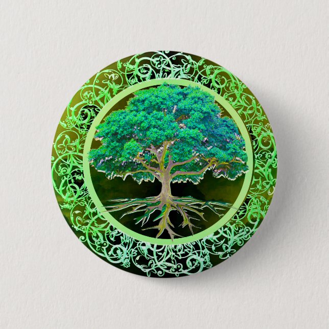 Tree of Life Health 6 Cm Round Badge (Front)