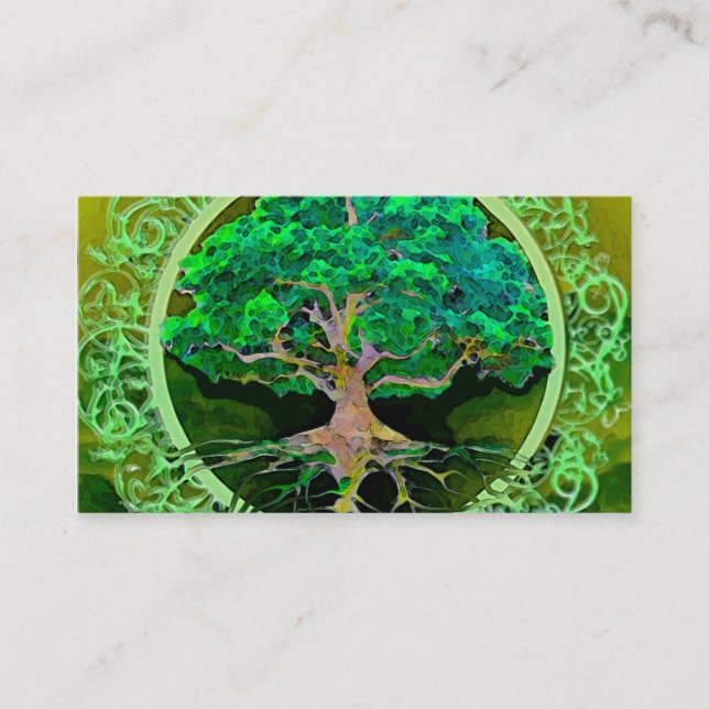Tree of Life Health and Prosperity Business Card (Front)