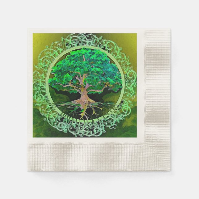 Tree of Life Health and Prosperity Napkin (Front)