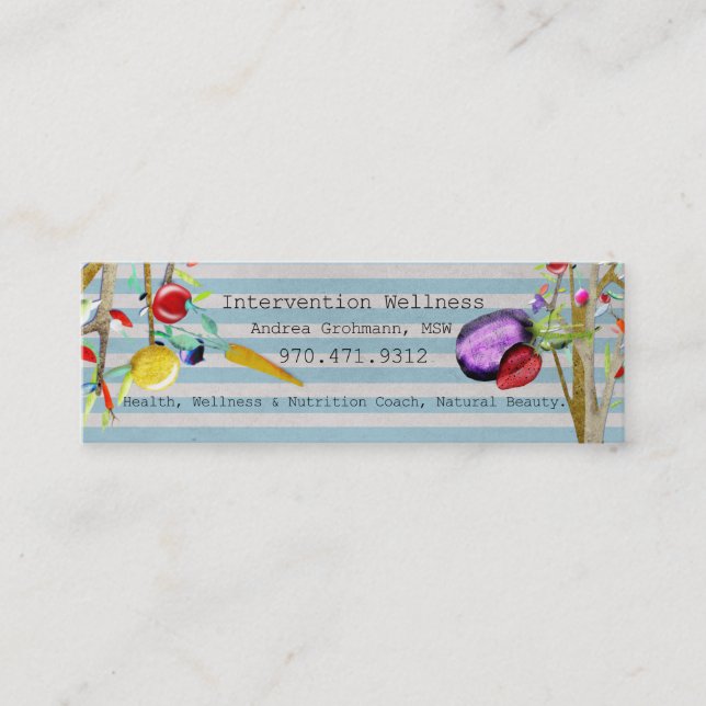 Tree of Life Health and Wellness Mini Business Card (Front)