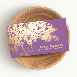 Tree of Life Health and Wellness Purple Business Card