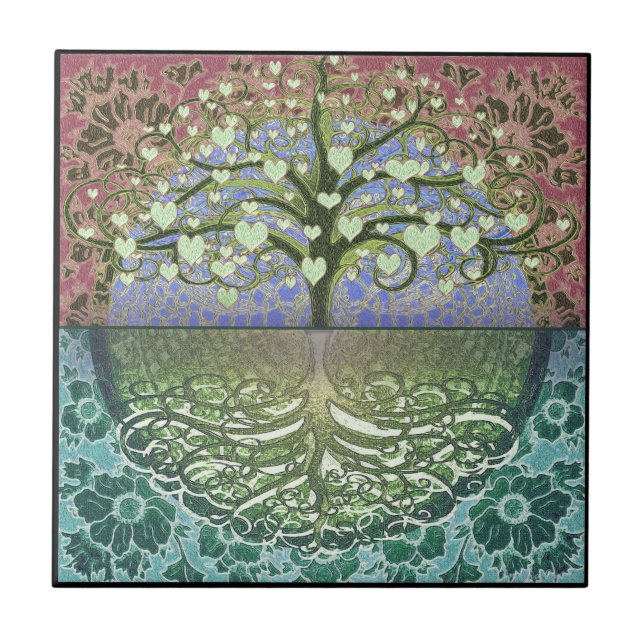 Tree of Life Heart by Amelia Carrie Tile (Front)