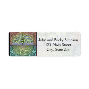 Tree of Life Hearts and Love Return Address Label