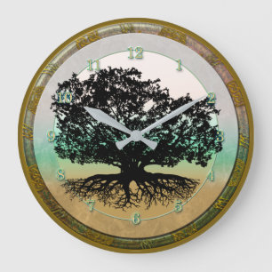 TREE OF LIFE Heaven and Earth Large Clock