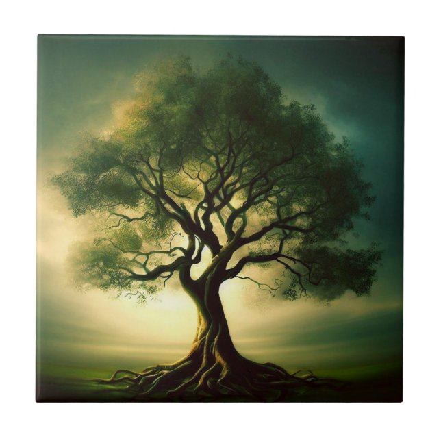 Tree of Life III Ceramic Tile (Front)