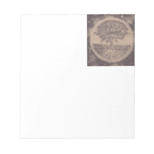 Tree of Life in Brown Notepad