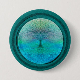 Tree of Life in Green Colours 7.5 Cm Round Badge