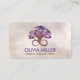 Tree of Life - Infinity - Amethyst and Fluorite Business Card