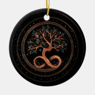 Tree of Life - Infinity Spiral Ceramic Ornament