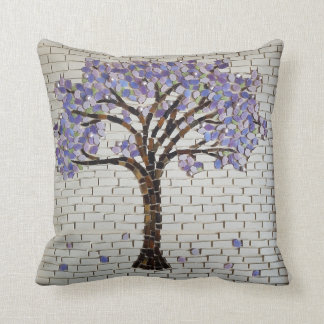 Tree of life, jacaranda Throw Pillow