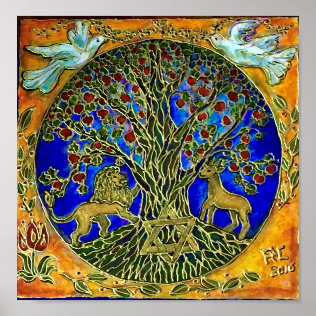 Tree of Life Judaica Poster (Front)