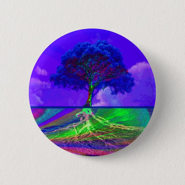 Tree of Life Live Your Dream 6 Cm Round Badge (Front)