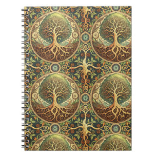 Tree of Life Mandala Spiritual Design Pattern Art Notebook