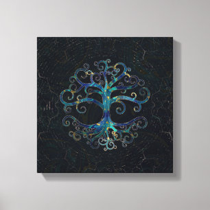 Tree of life Marble and Gold Canvas Print