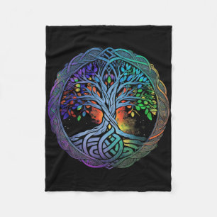 Tree Of Life Meditation Yoga Zen Mindfulness Fleece Blanket