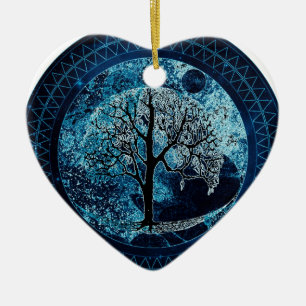 Tree of Life Midnight Sky Ceramic Ornament