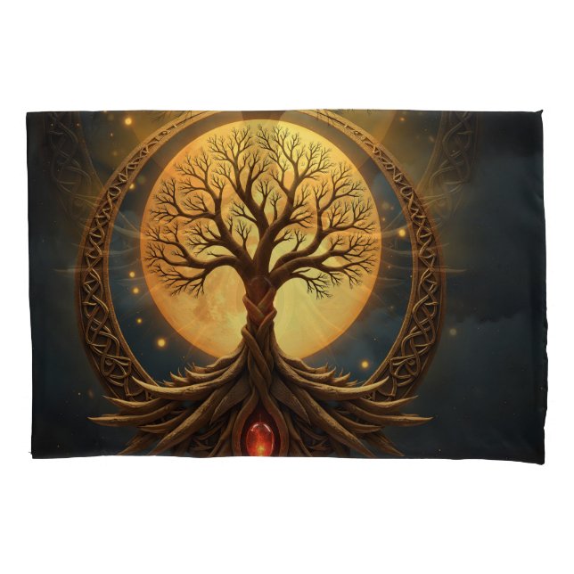Tree of Life – Moonlit Enlightenment Pillowcase (Front)