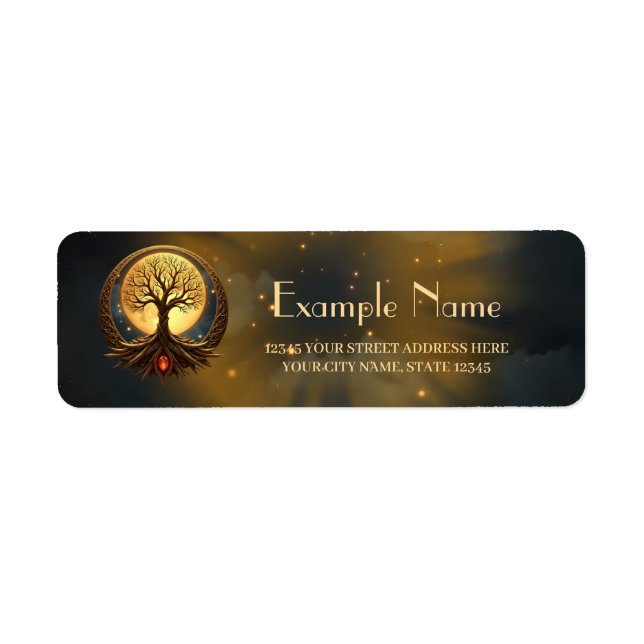 Tree of Life – Moonlit Enlightenment Return Address Label (Front)