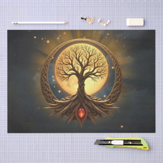 Tree of Life – Moonlit Enlightenment  Tissue Paper (Craft)