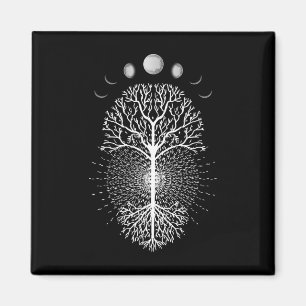 Tree Of Life Moons Phases Cool Meditation Yoga Lov Magnet
