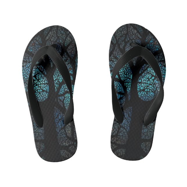 Tree of Life - Mystic Forest Mosaic Kid's Thongs (Footbed)