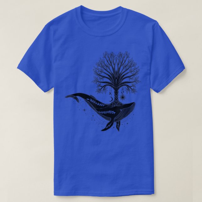 Tree of Life Mystical Tree Fractal Yoga Meditation T-Shirt (Design Front)