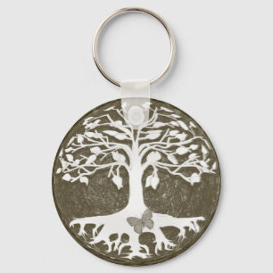 Tree of Life New Beginnings by Amelia Carrie Key Ring