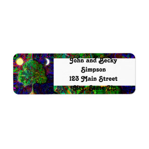 Tree of Life Night and Day Return Address Label