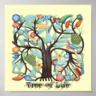 Tree of Life on Canvas Poster