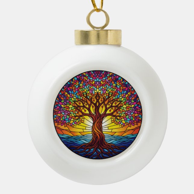 Tree of Life Ornament 2025, Stained-Glass Effect 2 (Front)