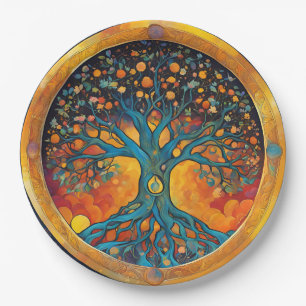 Tree of Life paper napkin Plate