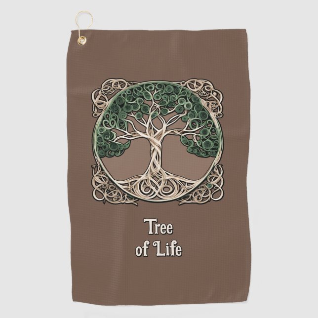 Tree of Life Paper Quilling Golf Towel (Front)