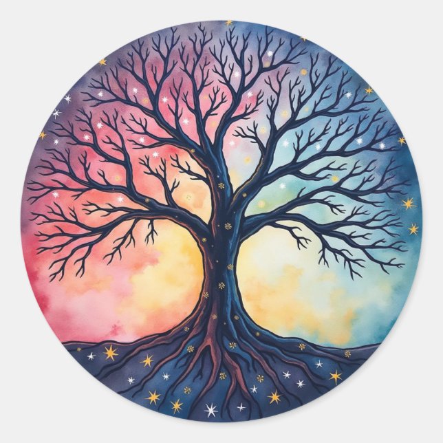 TREE OF LIFE Patch Classic Round Sticker (Front)