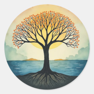 TREE OF LIFE Patch Classic Round Sticker