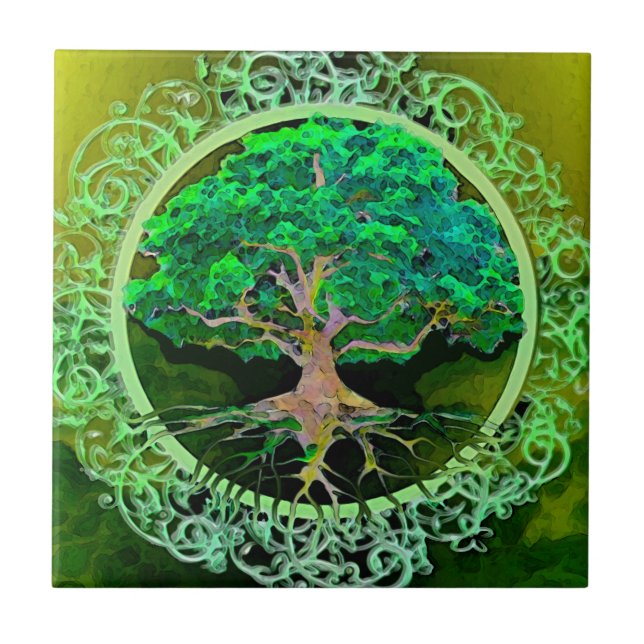 Tree of Life Patience Ceramic Tile (Front)