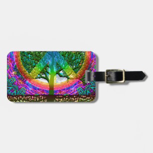 Tree of Life Peace Luggage Tag