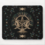 Tree of Life Pentagram Moon Ornament Mouse Pad<br><div class="desc">Tree of Life Pentagram Moon Ornament</div>